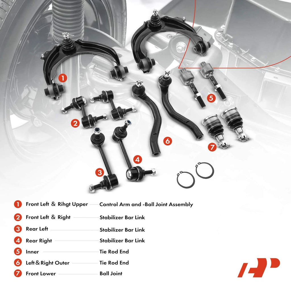 12x Front Control Arm with Ball Joint for Honda Accord