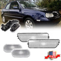 Set of 4 Clear Front Bumper Side Marker Lights for VW Golf MK4 (1999–2006)