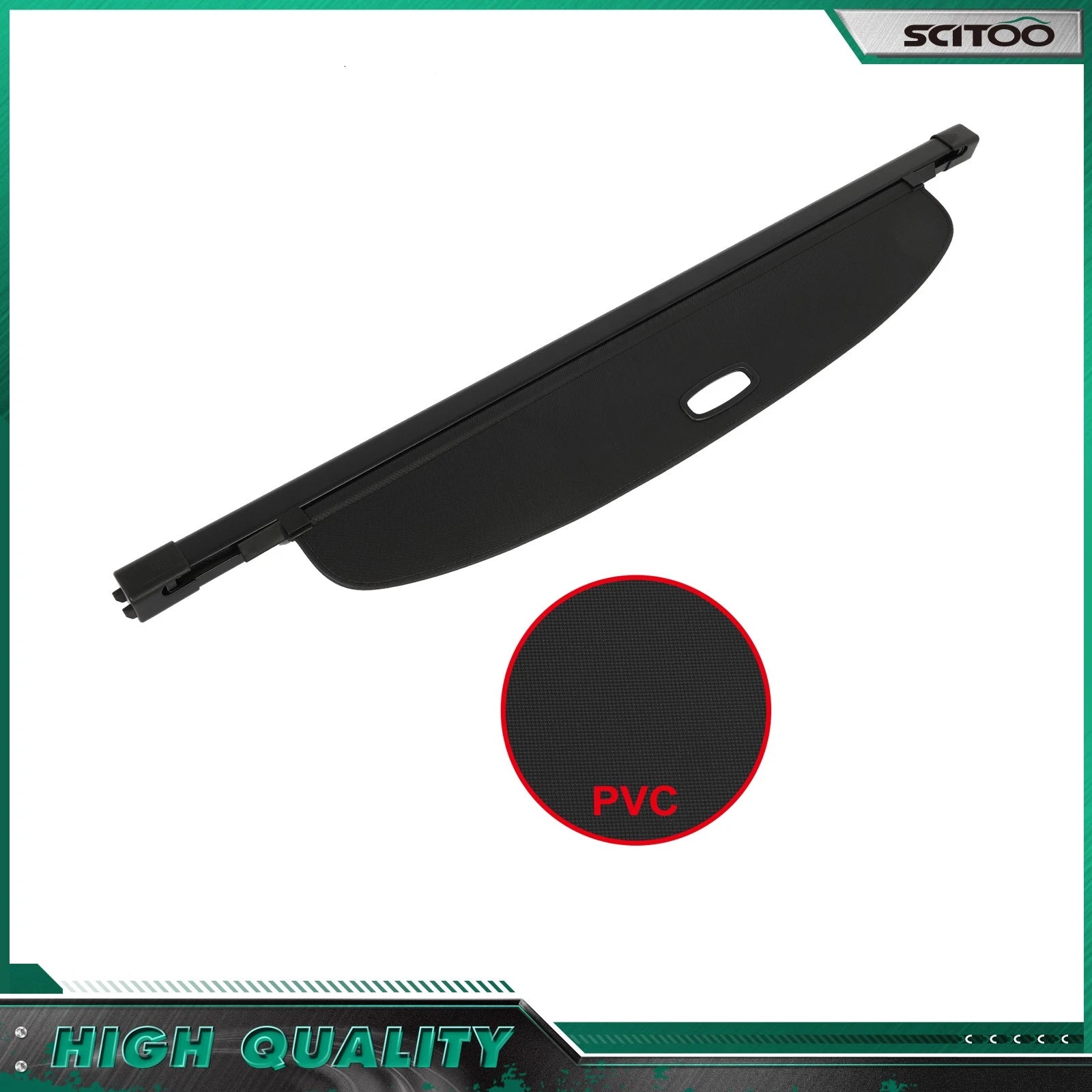 Cargo Cover for Audi Q7 (2016–2024) Black Rear Trunk Security