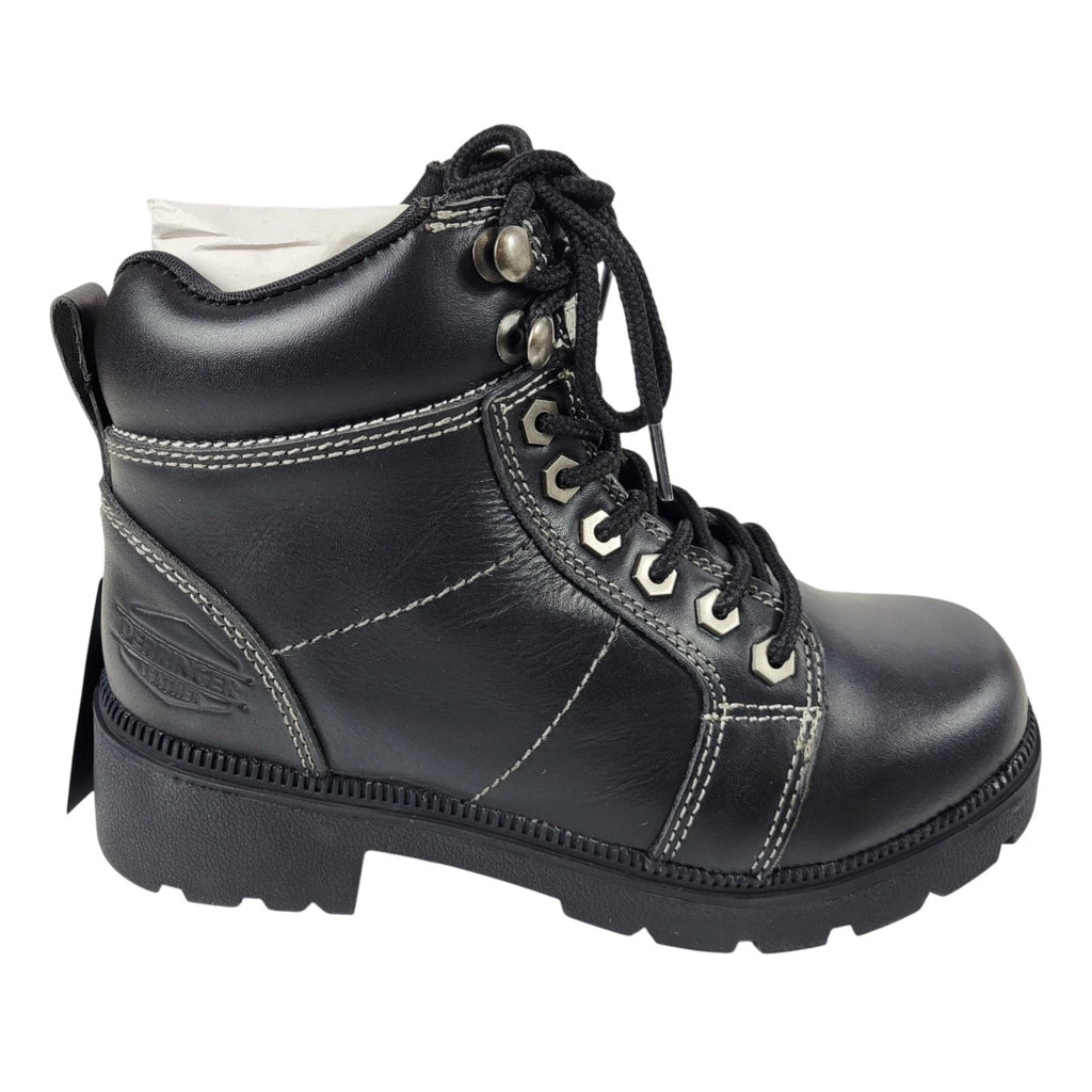 Derringer Unik Women's Leather Short Motorcycle Boots Black 7.5 (12020)