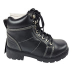 Derringer Unik Women's Leather Short Motorcycle Boots Black 7.5 (12020)