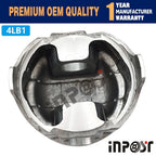 Set of 4 Piston with Ring Set for Isuzu TCM FD15 FD18 FD19 (STD)