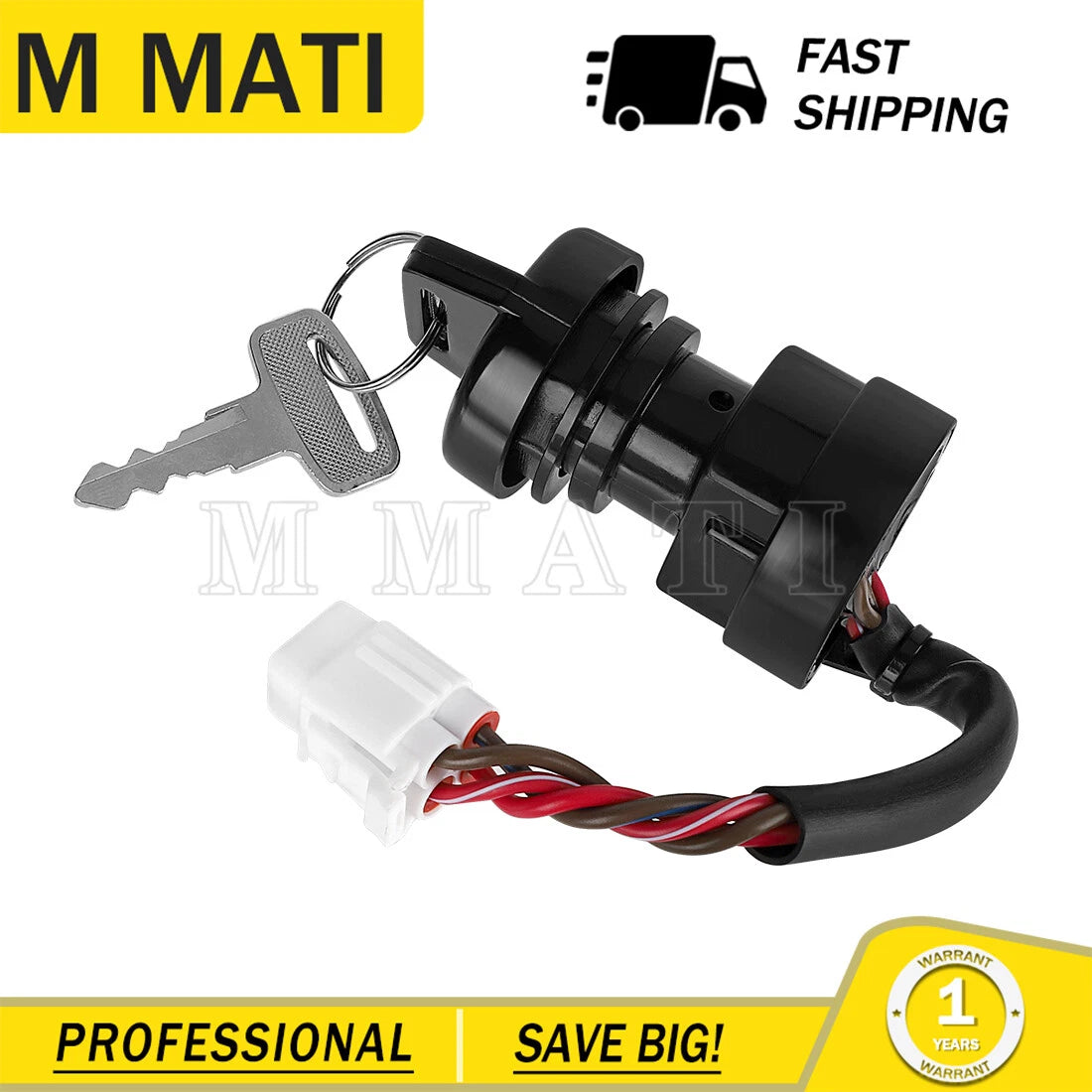 Ignition Key Switch for Yamaha Grizzly 450 YFM450F YFM450 (2007–2014)
