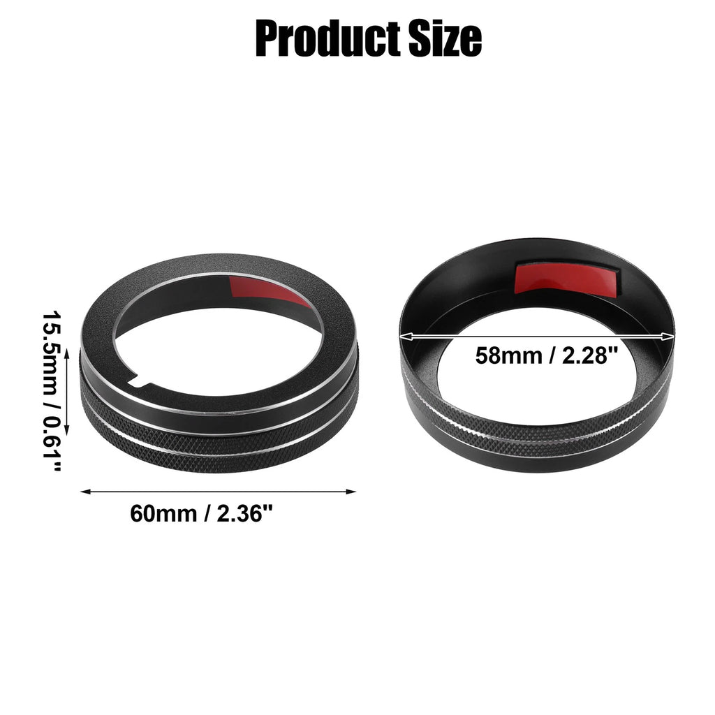 3X AC Air Conditioner Switch Knob Cover for Mazda CX-3 (2015) Black