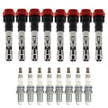 Set of 8 Ignition Coils & NGK Ruthenium HX Spark Plugs for Audi A6 Quattro S4 (2000–2005)