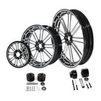 21" Front Wheel & 18" Rear Wheel Rim Hub & Pulley for Harley Touring (2009–2023)