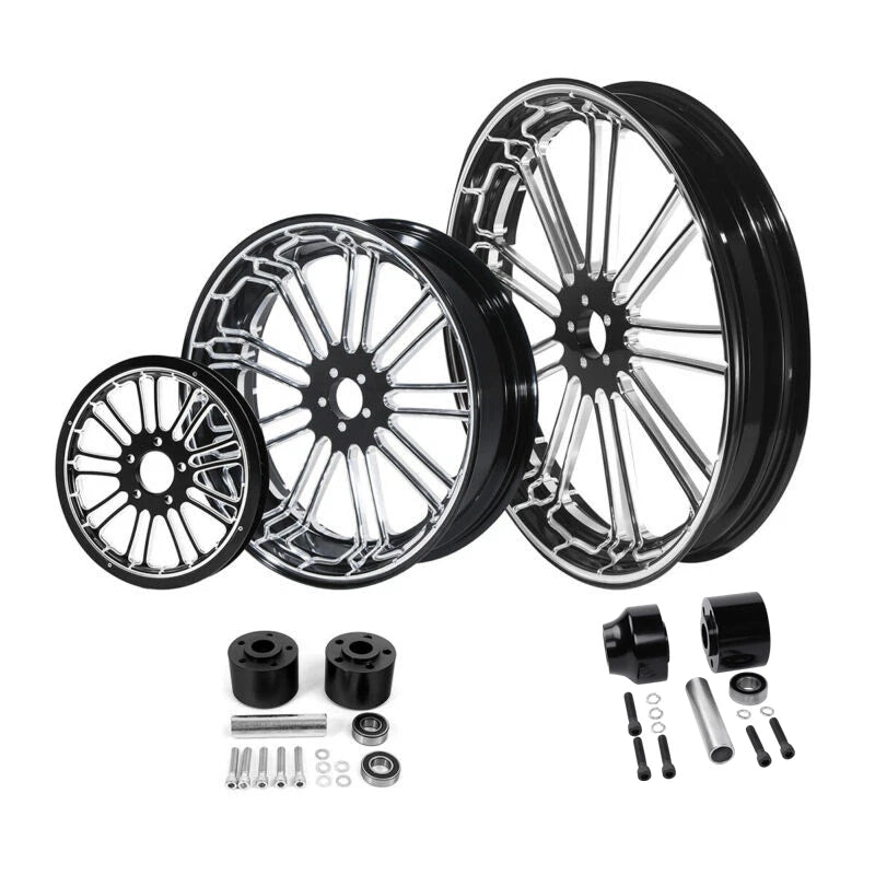 21" Front Wheel & 18" Rear Wheel Rim Hub & Pulley for Harley Touring (2009–2023)