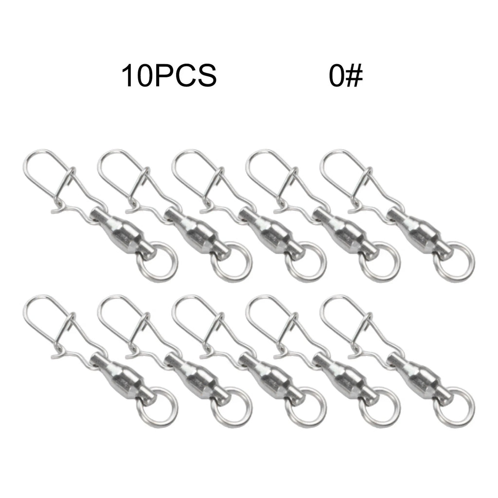 Fishing Swivel Snap Connectors 10 Pack for Various Fishing Needs