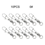 Fishing Swivel Snap Connectors 10 Pack for Various Fishing Needs