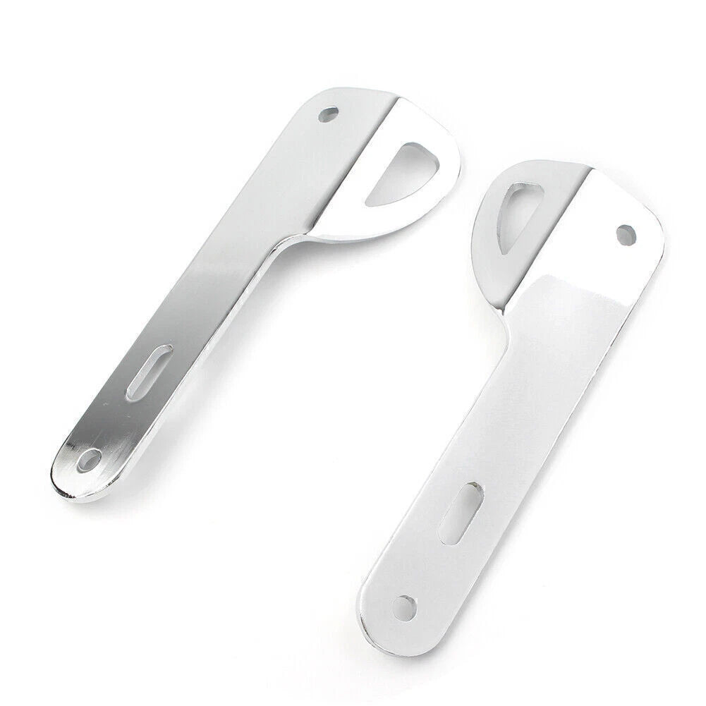 Set of 2 Chrome Trailer Hook Tie-Down Brackets for Harley Touring