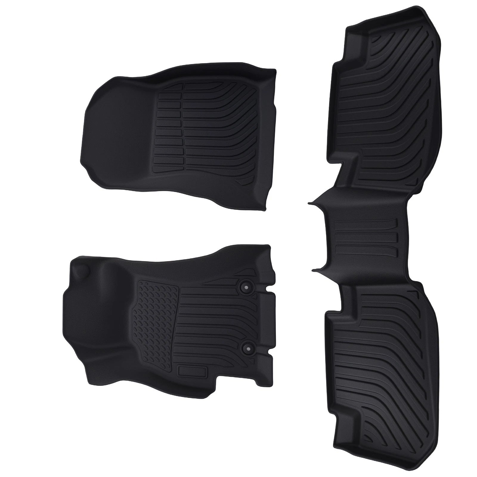 Set of 4 Anti-Slip Floor Mats for Subaru Forester (2014–2018) Rubber Black