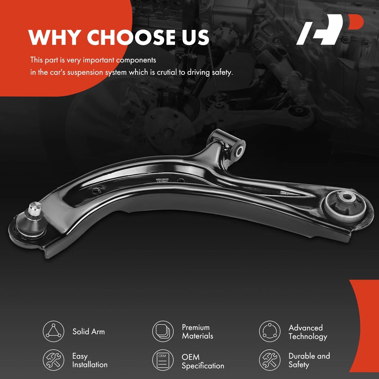 Front Left Lower Control Arm with Ball Joint for Nissan Sentra (2013-2019)