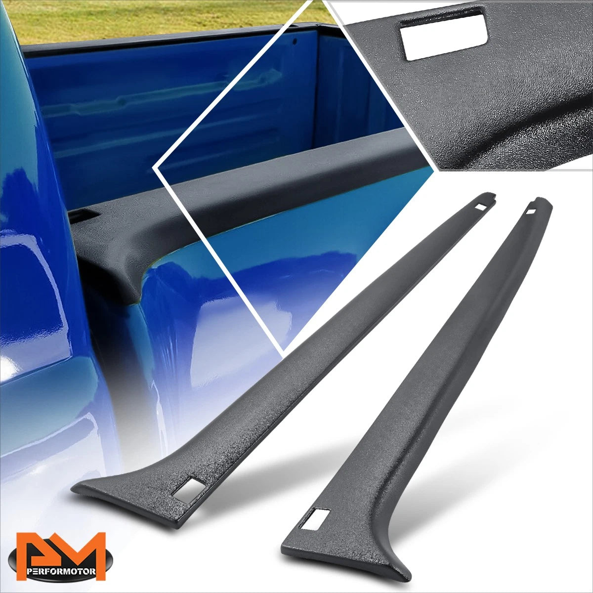 Set of 2 Bed Rail Caps for 99-05 Chevy Silverado/GMC Sierra 1500 Stepside