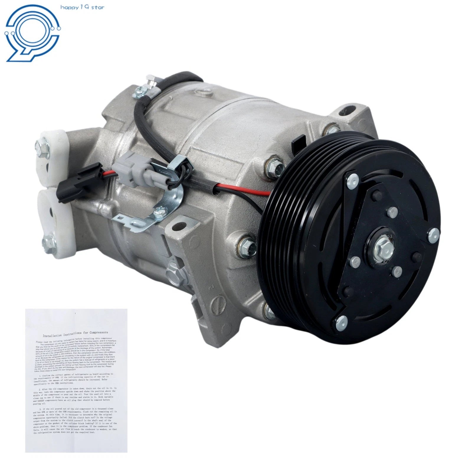 A/C Compressor w/ Clutch for Nissan Sentra (2013–2019) 926003SH0A