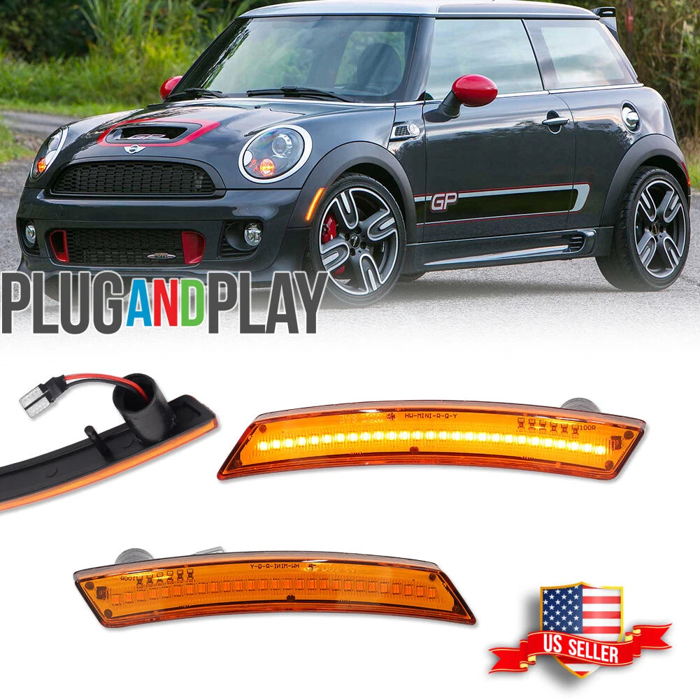 2X Front Side Marker Amber LED Light for MINI Cooper (2007–2019)