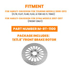 11.8" Front Brake Rotor for Harley Davidson Dyna  Rust Resistant