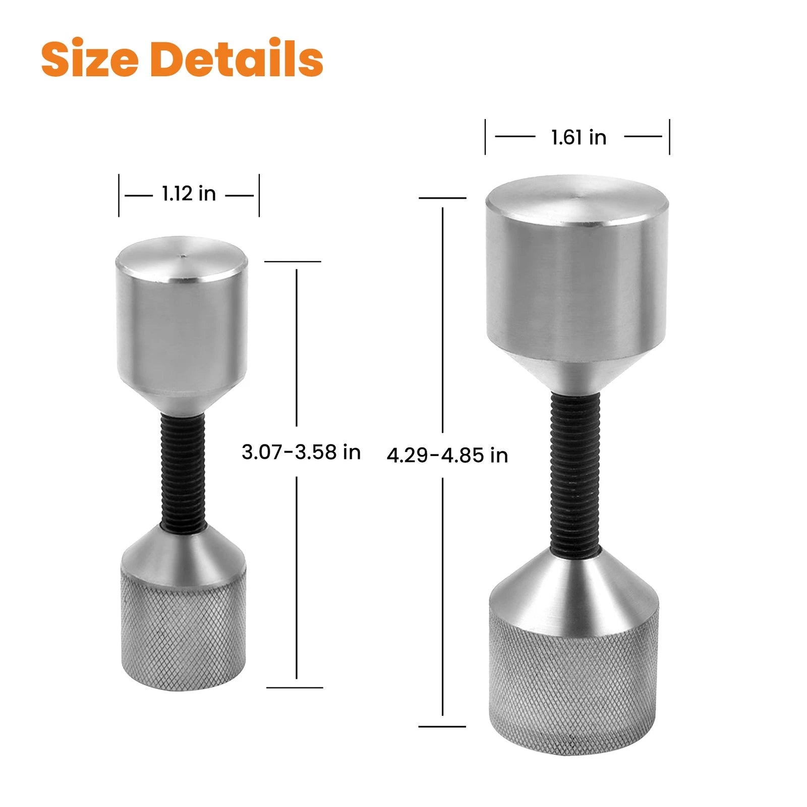 Set of 4 Two Hole Flange Pins for Welders & Fitters (1&5/8" + 1&1/8" Dia.)