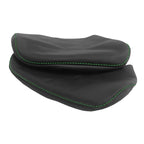 Leather Synthetic Console Armrest Cover for Lincoln MKS (2009–2016) Green Stitch
