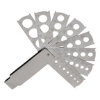 Folding Fan Shape Stainless Steel Tool for Diamond Size Measurement