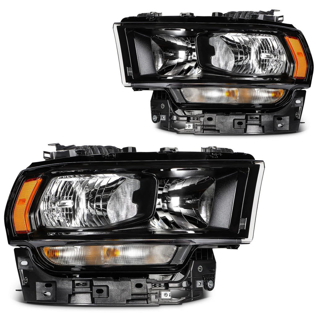 Halogen Headlight Assembly Set for Ram 2500 3500 (2019–2024) Left+Right
