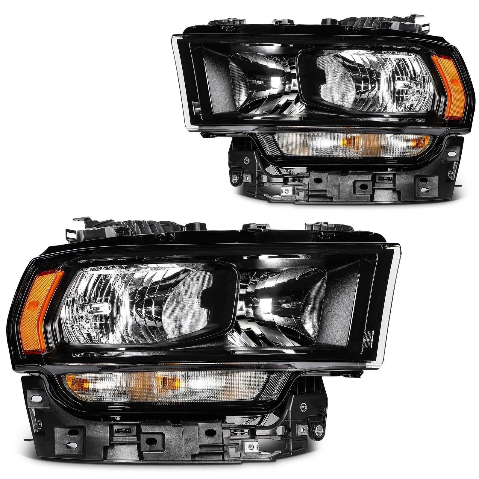 Halogen Headlight Assembly Set for Ram 2500 3500 (2019–2024) Left+Right