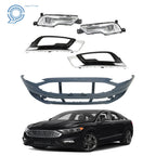 Front Bumper Cover with LED Fog Lights for Ford Fusion (2017–2018)