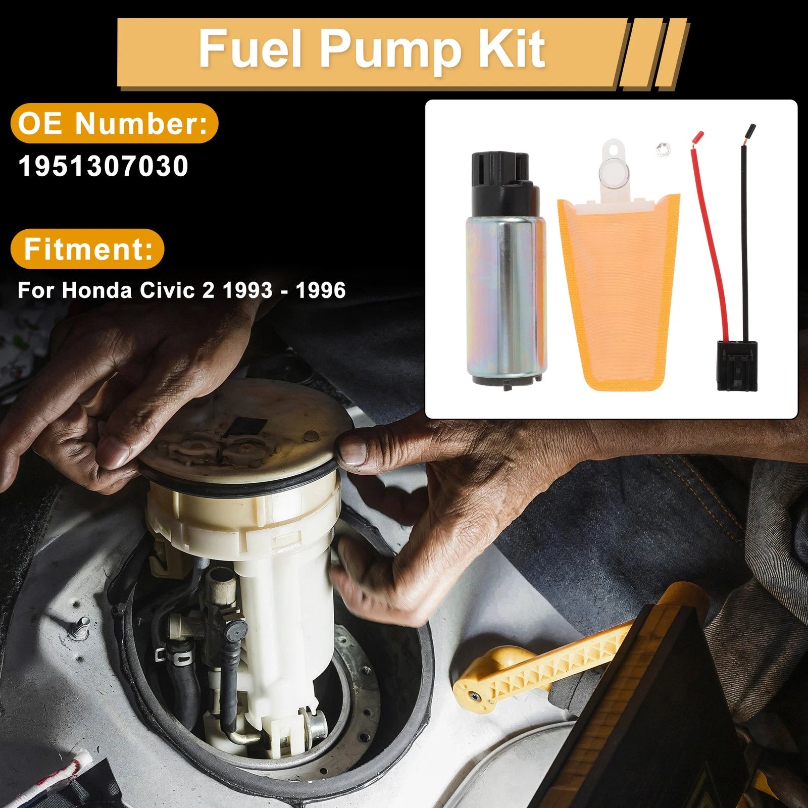 Fuel Pump for Honda Civic 2 (1993–1996) Replaces 1951307030