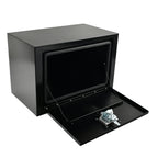 Underbody Tool Box for Pickup Truck (24''×14''×16'', Black Steel)