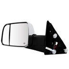 2X Power Heated Chrome Signal Puddle Light Tow Mirrors for Dodge RAM 1500-3500 (2002–2023)