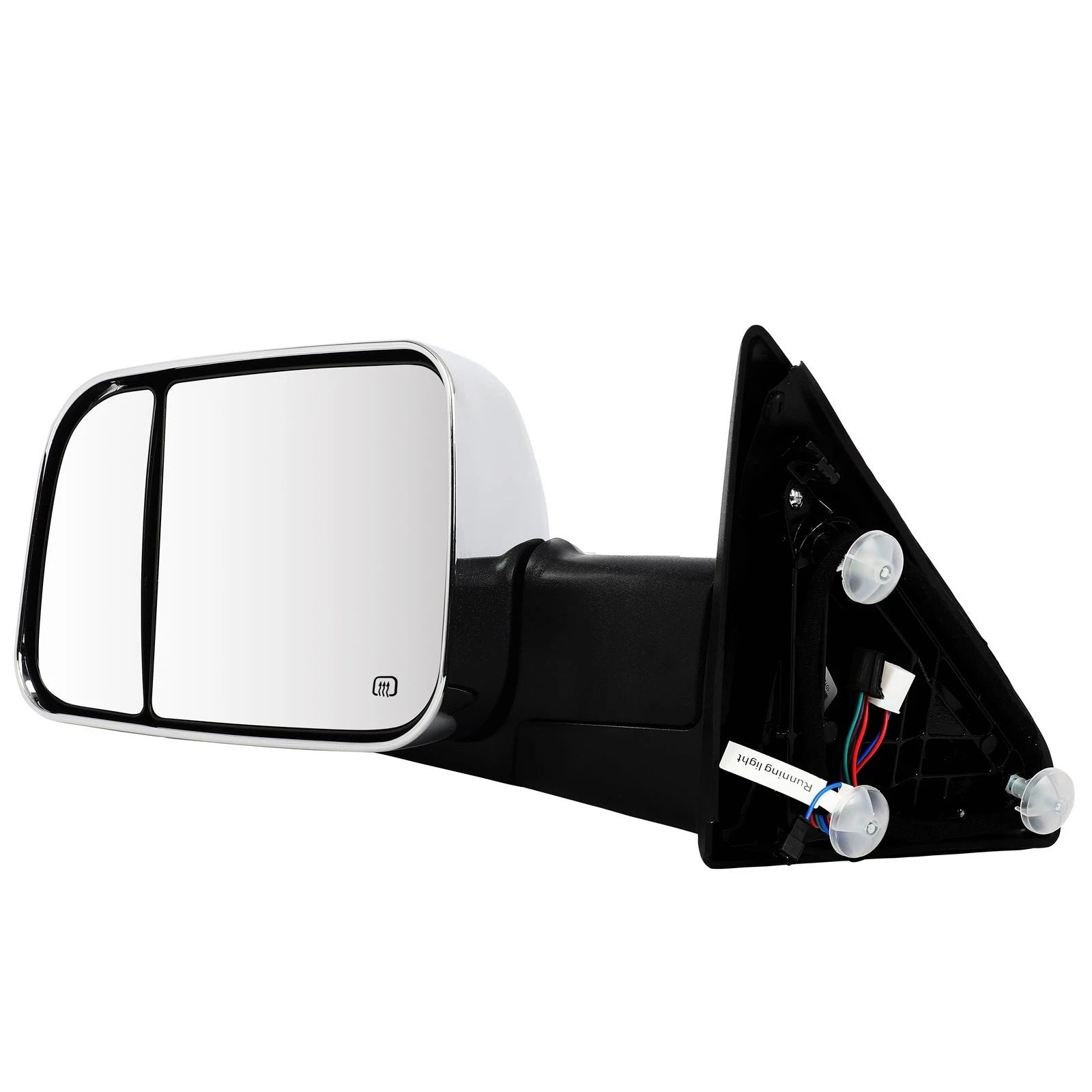 2X Power Heated Chrome Signal Puddle Light Tow Mirrors for Dodge RAM 1500-3500 (2002–2023)