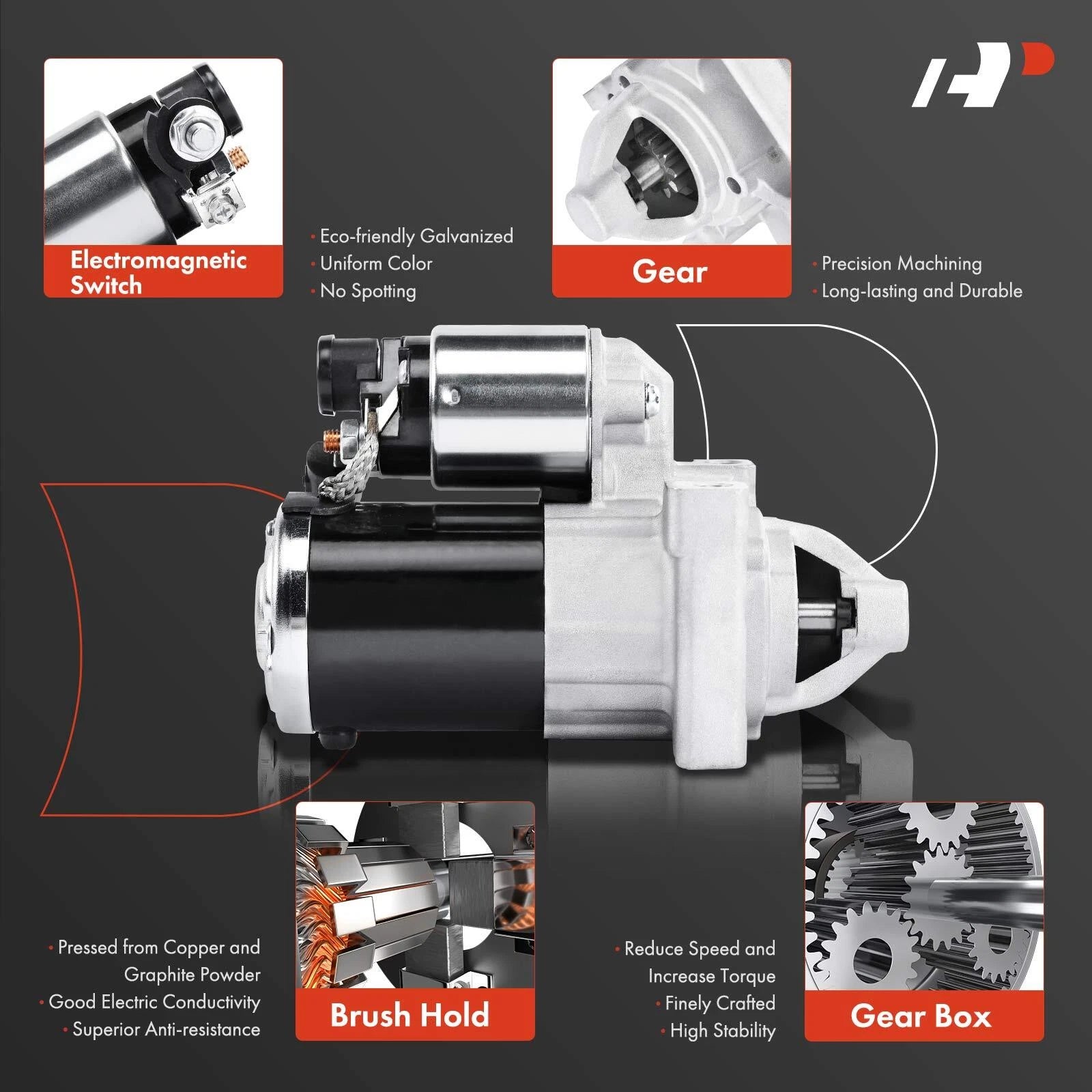 Starter for Chevy Silverado 1500, GMC Sierra 1500 (2014-2018)