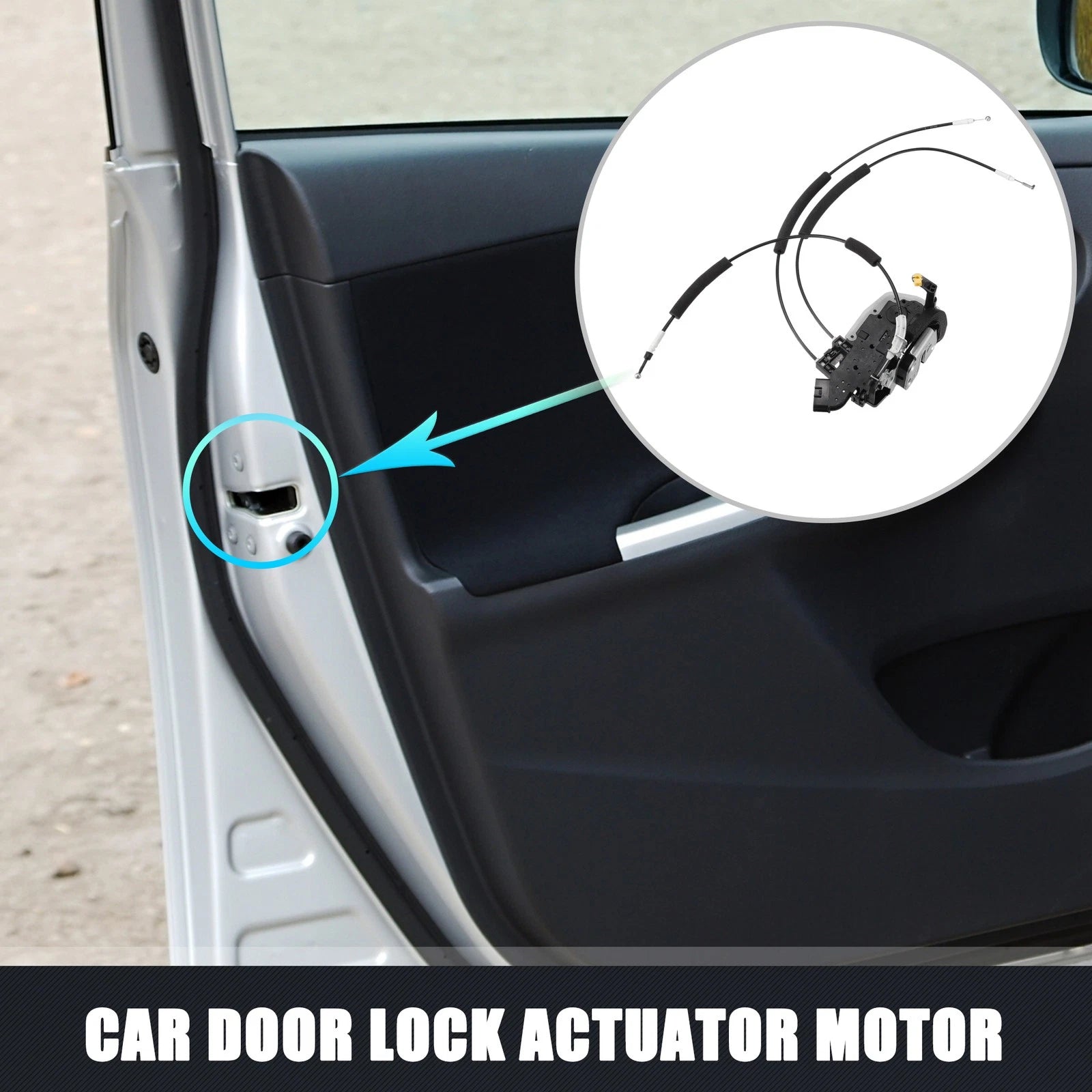Front Left Door Latch Lock Actuator Motor with Cable for Nissan Sentra (2013–2019)
