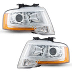 Halogen Headlight Projector Pair for Ford Expedition (2015–2017) w/Bulb