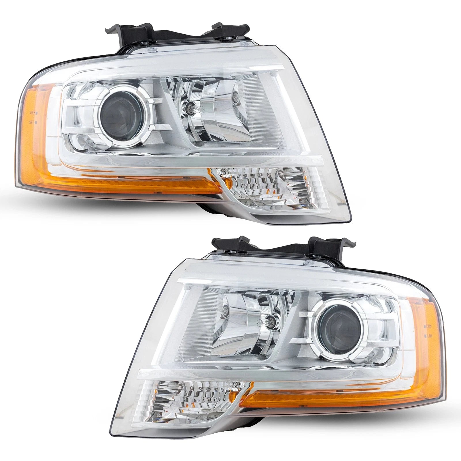 Halogen Headlight Projector Pair for Ford Expedition (2015–2017) w/Bulb