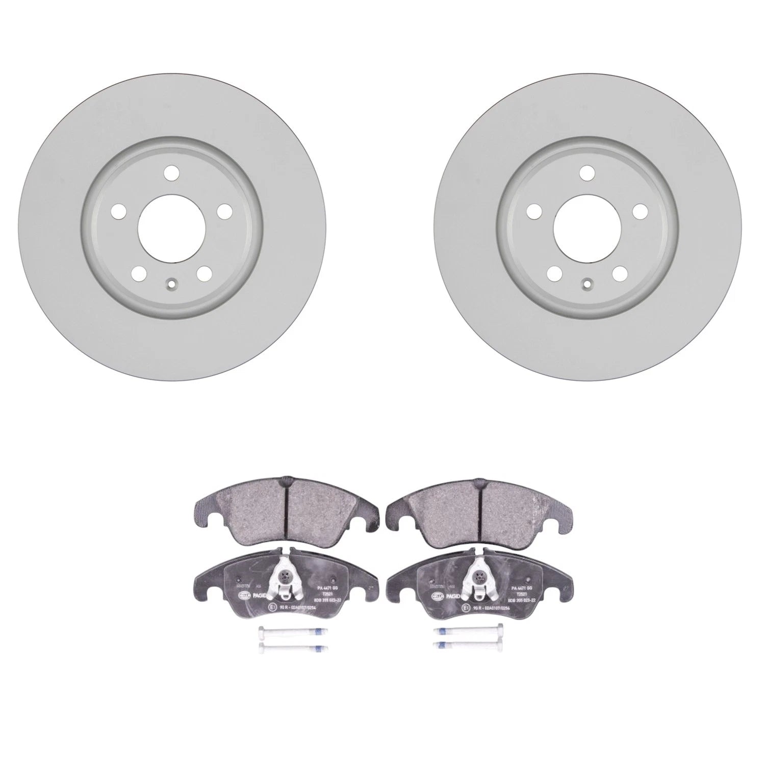 Set of 4 Bosch QuietCast Rotors & Hella Low-Met Pads for Audi A6 Quattro Q5 (2005–2020)