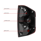 Chrome Housing Dark Red Lens Tail Brake Lights for Toyota Tundra (2014–2021)