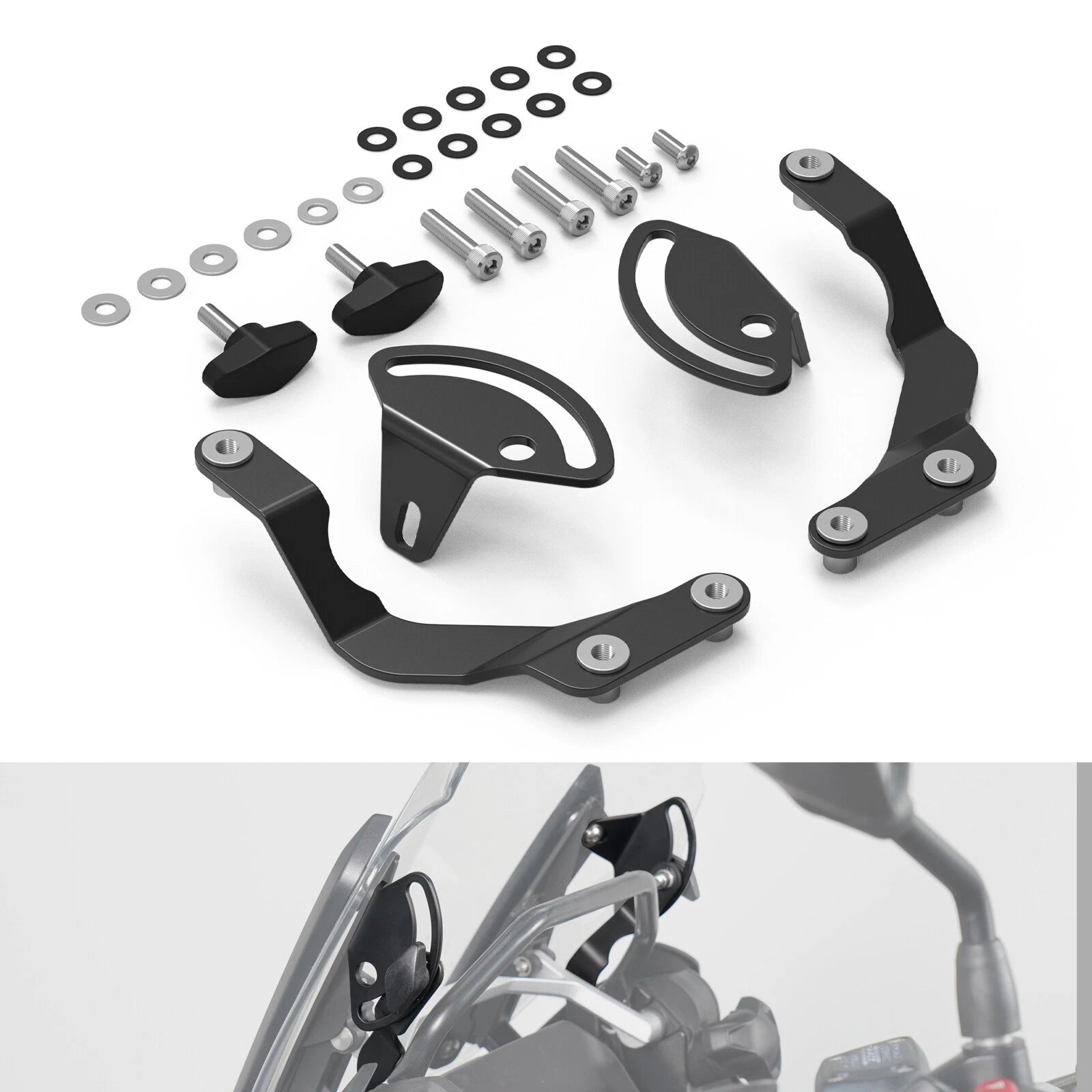 Windscreen Stabilizer Support Bracket for BMW R1250GS (2018–2022) R1250GS Adv (2018–2024)