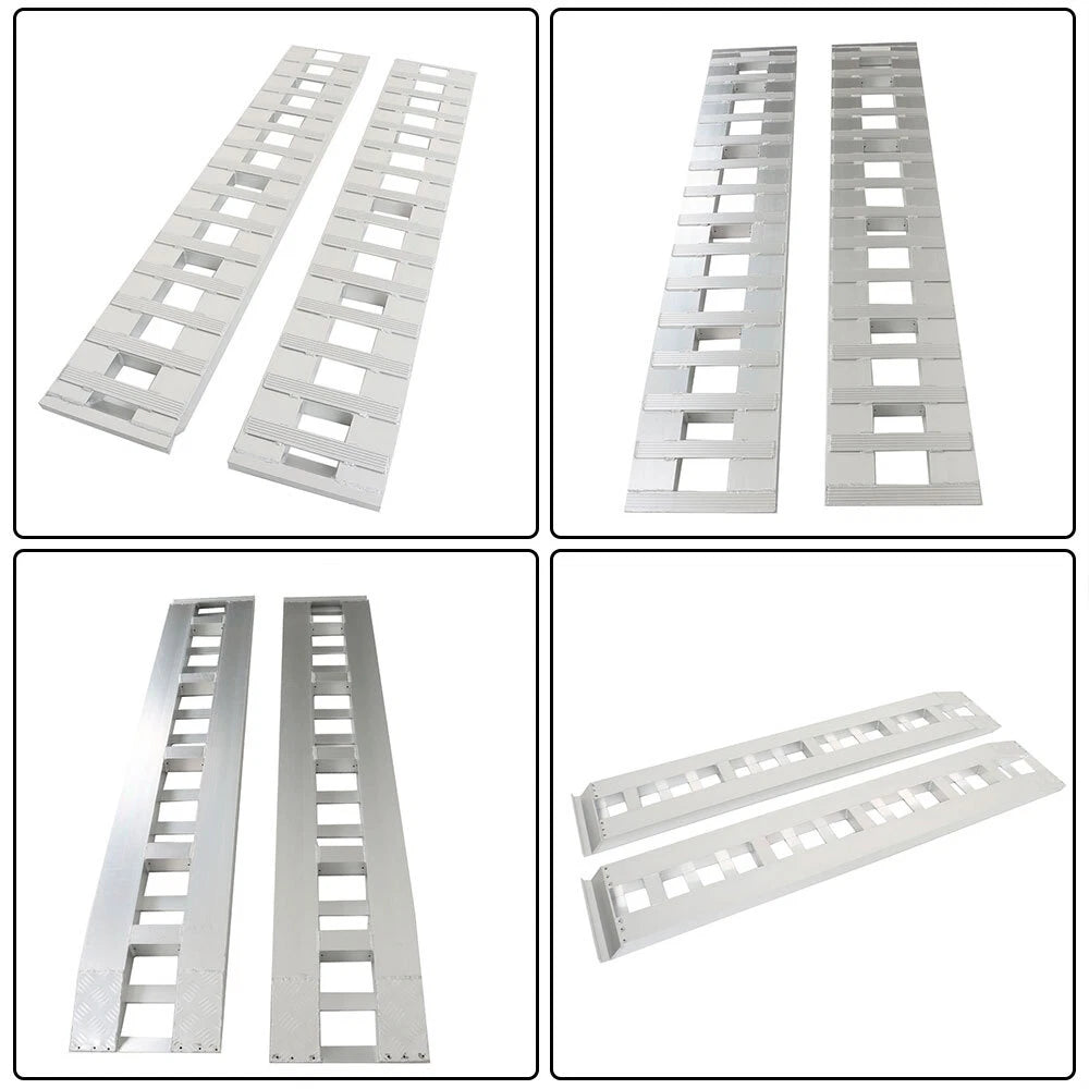 Set of 2 Aluminum Trailer Ramps 84"x15" 6000 LBS Capacity