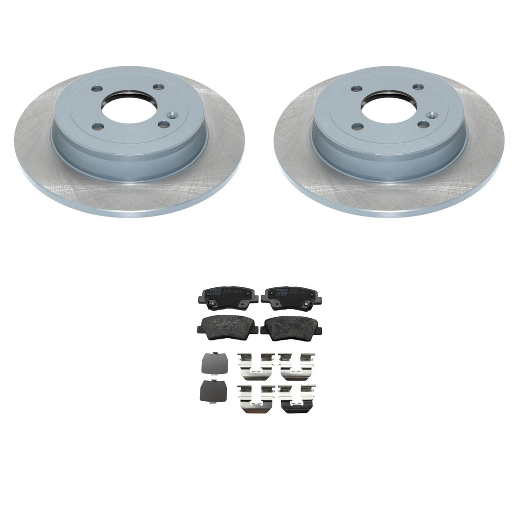 DuraGo Rear Rotors & TRW Pro Ceramic Brake Pads Kit for Accent Rio (2012–2017)