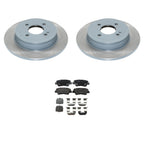 DuraGo Rear Rotors & TRW Pro Ceramic Brake Pads Kit for Accent Rio (2012–2017)