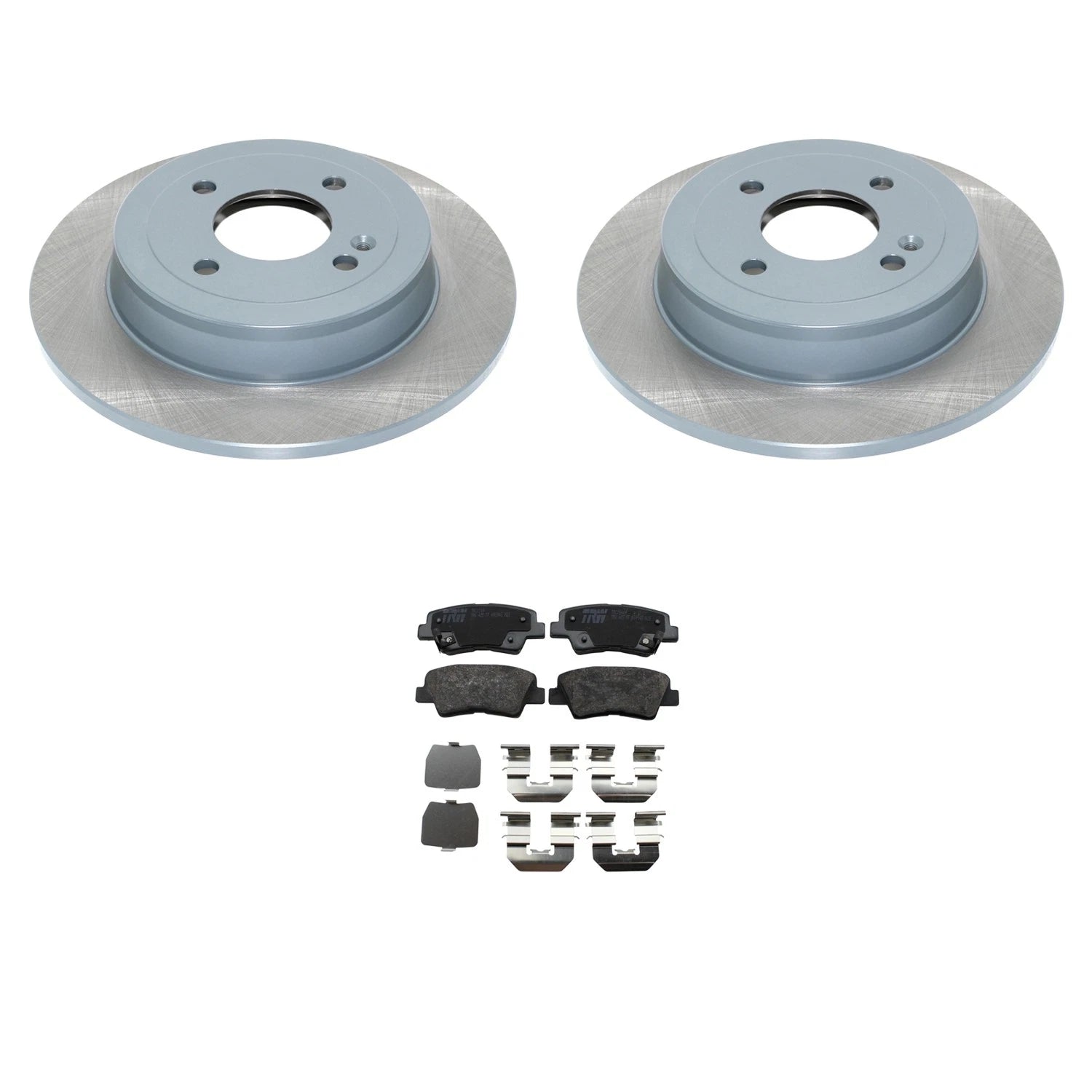 DuraGo Rear Rotors & TRW Pro Ceramic Brake Pads Kit for Accent Rio (2012–2017)