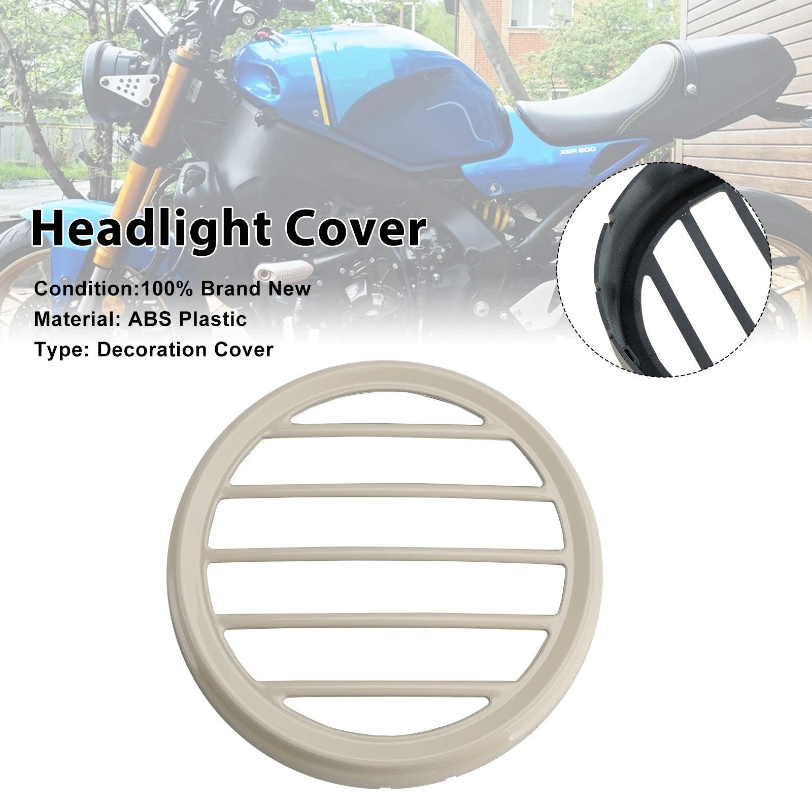 Front Nose Headlight Cover Fairing for Yamaha XSR900 (2022–2025) Ivory