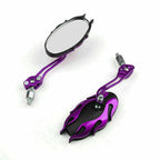 Universal Motorcycle Rearview Mirrors 8mm 10mm Purple T9