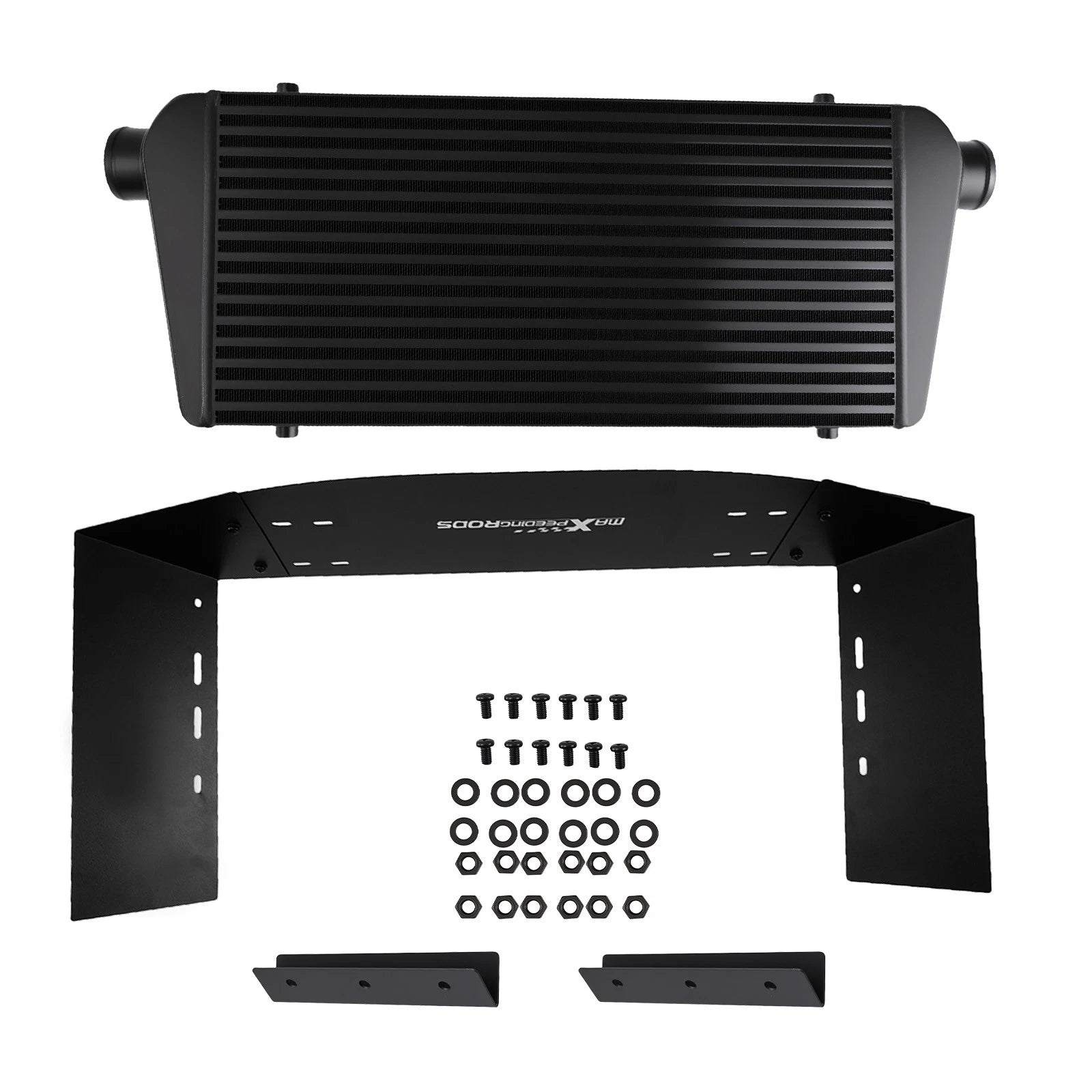 2.5 Inch Universal Bar & Plate Intercooler 30"x13"x3" with Air Guide Panels