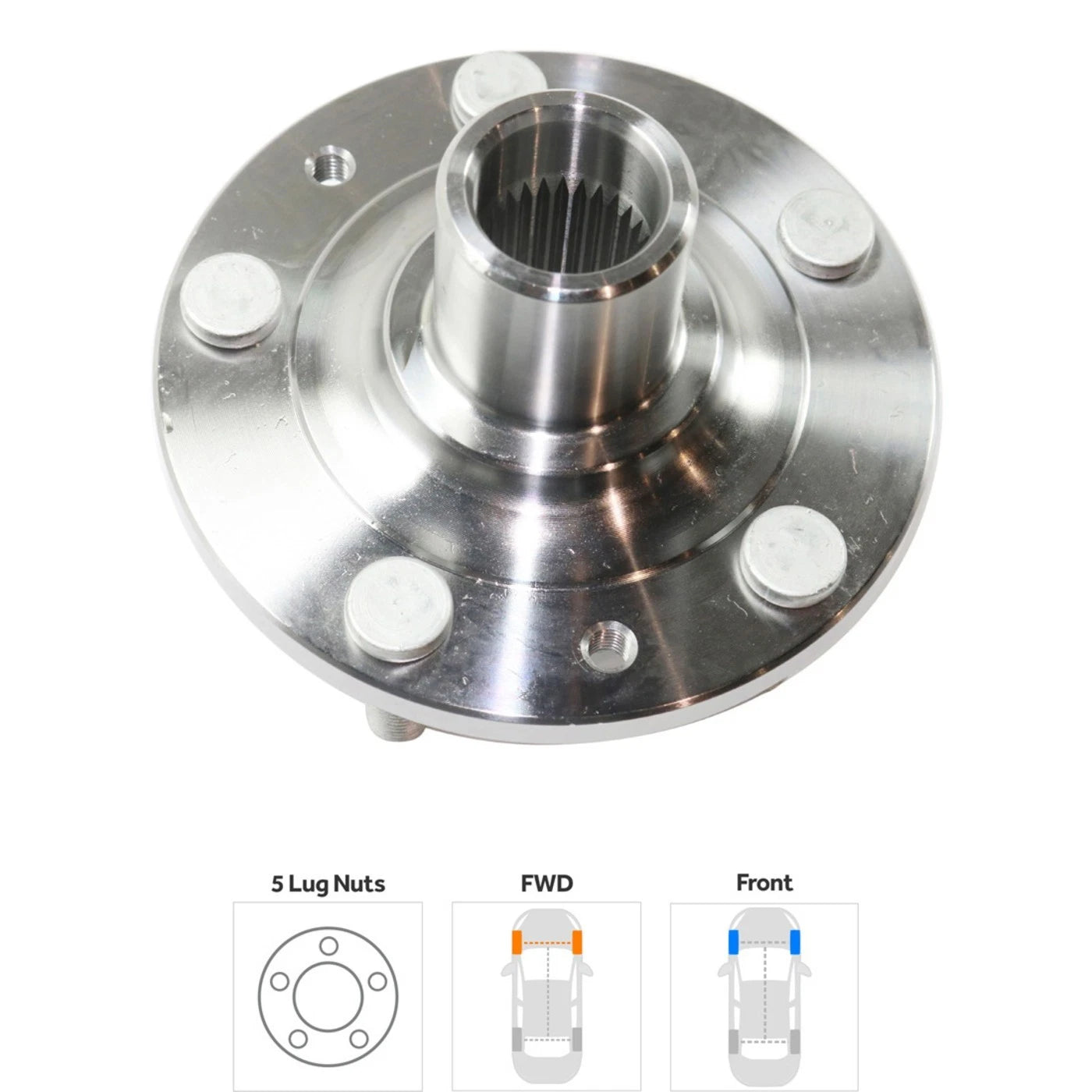 Wheel Hub Kit for Mazda 6 (2003–2008) Front Left & Right with Bearing FWD
