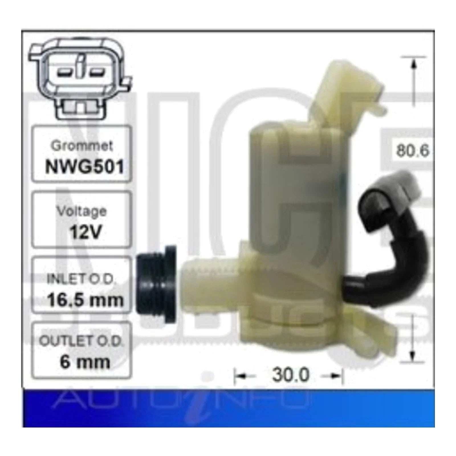 Washer Pump 1.5L for Honda City (2009 - 2019)