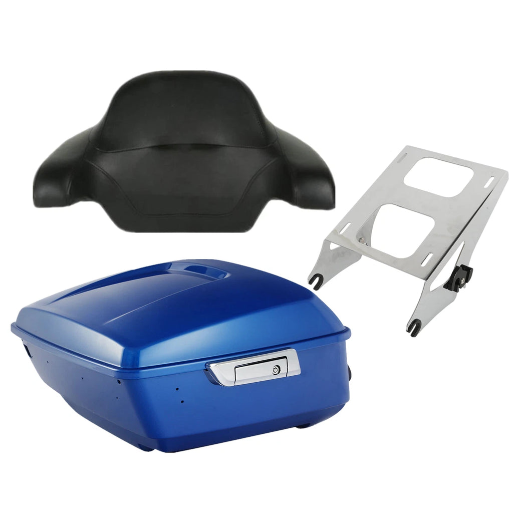 Trunk Pad Mount Rack for Harley Touring Road Glide (2014–2026) Electric Blue