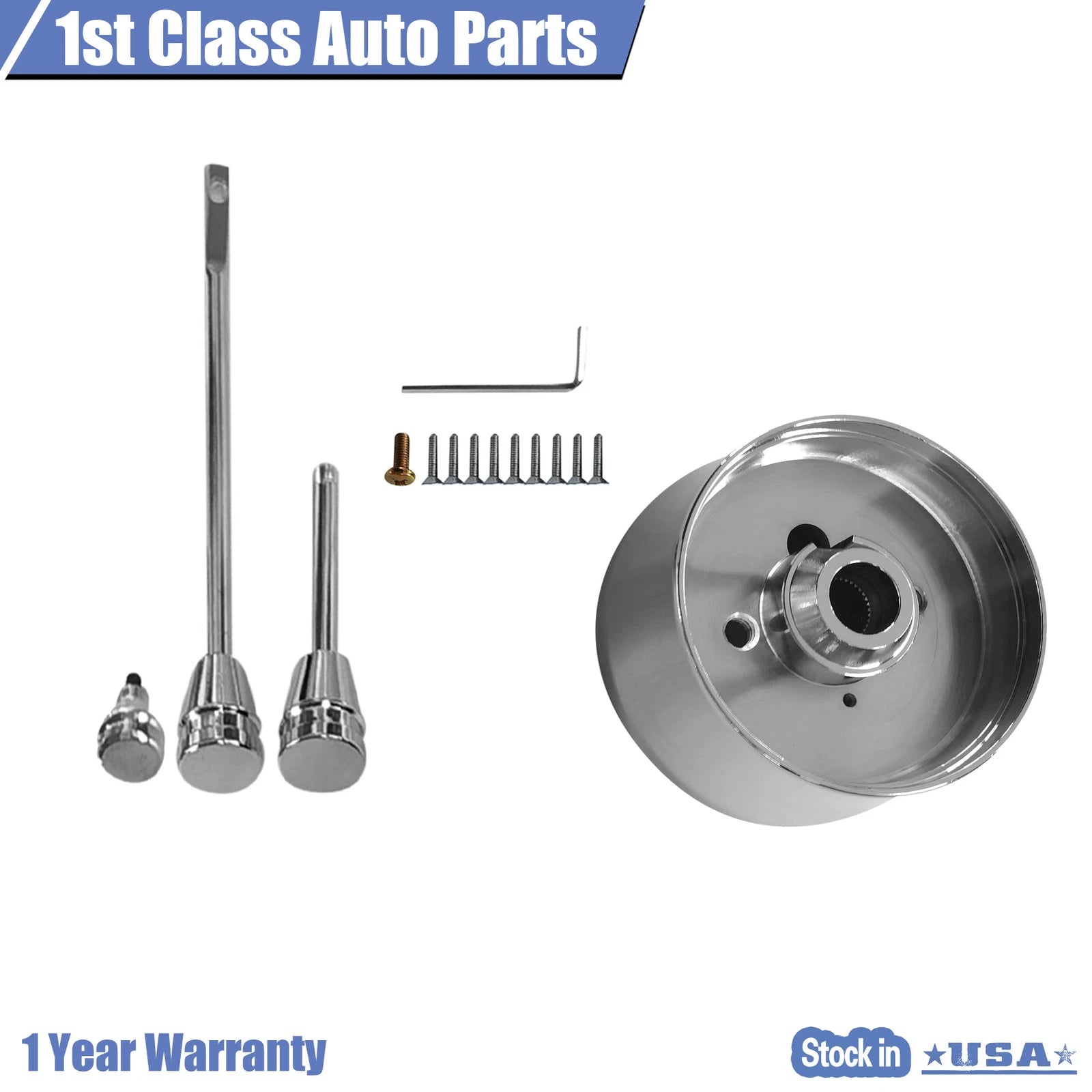 32'' Chrome Tilt Steering Column for w/ 9 Hole Adapter