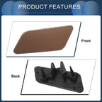Front Left Washer Nozzle Cover Cap for Volkswagen Touareg (2011–2014) 7P6 955 978 B Brown