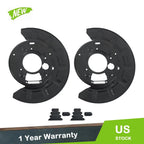 Set of 2 Rear Side Brake Dust Shields for Chevy Silverado 2500 HD GMC Sierra 3500 HD